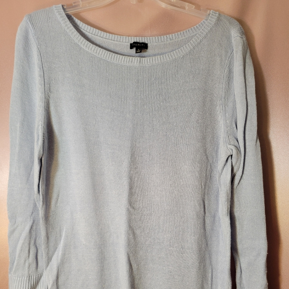 Talbots Light Blue Linen Sweater